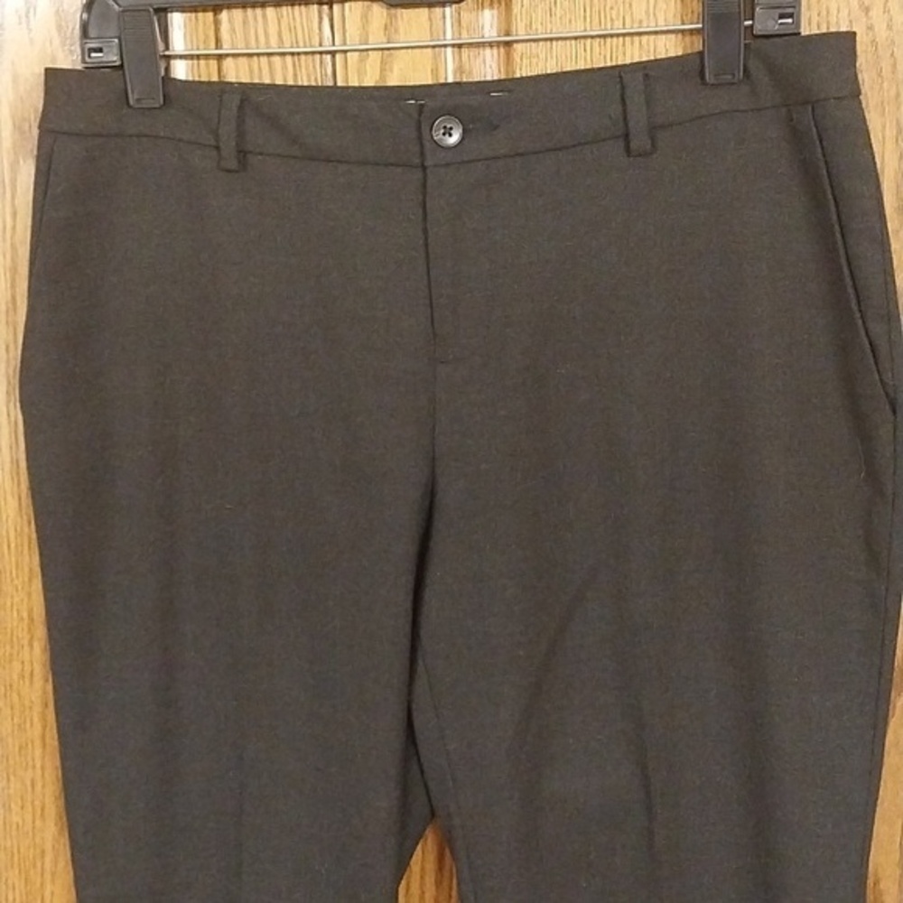 Coldwater Creek NWOT Natural Fit Straight Leg Pants Trousers Sz 8P Charcoal Grey